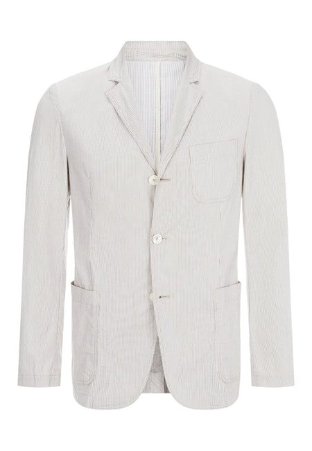 Ecru Ticking Stripe Blazer