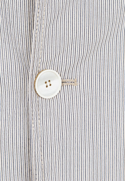 Ecru Ticking Stripe Blazer