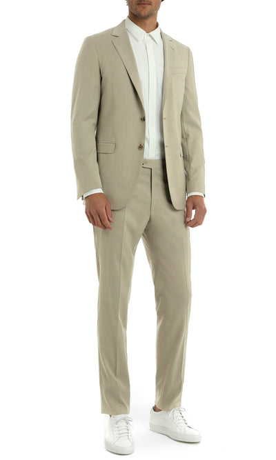 TROPICAL STRETCH WOOL FLAP POCKET BLAZER