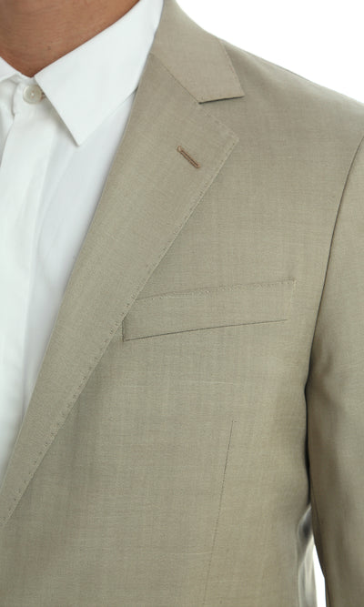 TROPICAL STRETCH WOOL FLAP POCKET BLAZER