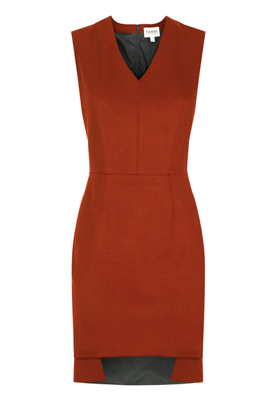 Dark Orange Melton Dress