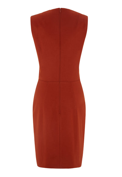 Dark Orange Melton Dress