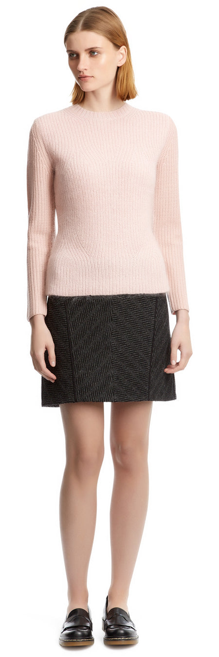 Grey/Black Animal Tweed Skirt