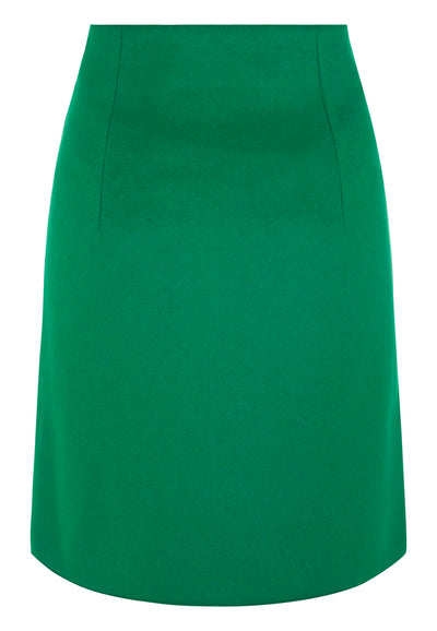 Green Melton Skirt