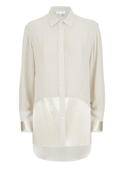 Ivory Bonded Hem Shirt