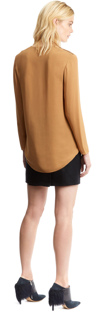 Flax Silk V Neck Shirt