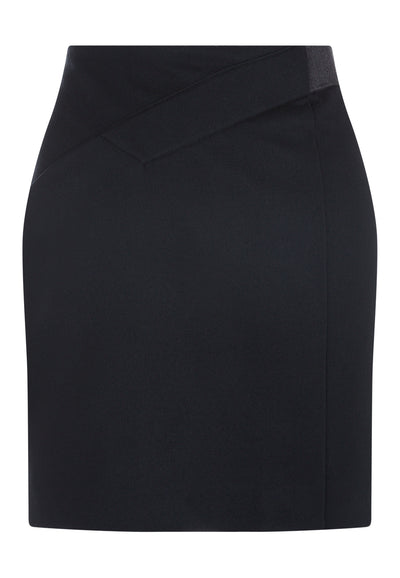 Black Belt Wrap Skirt