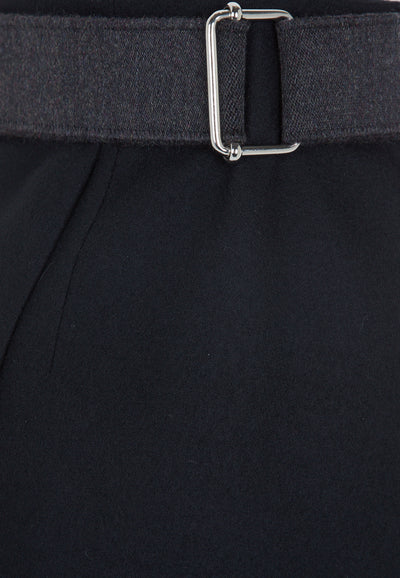 Black Belt Wrap Skirt