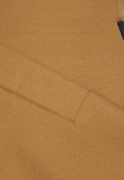 Camel Belt Wrap Dress