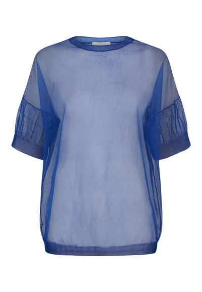 Cobalt Sheer Knitted T-shirt