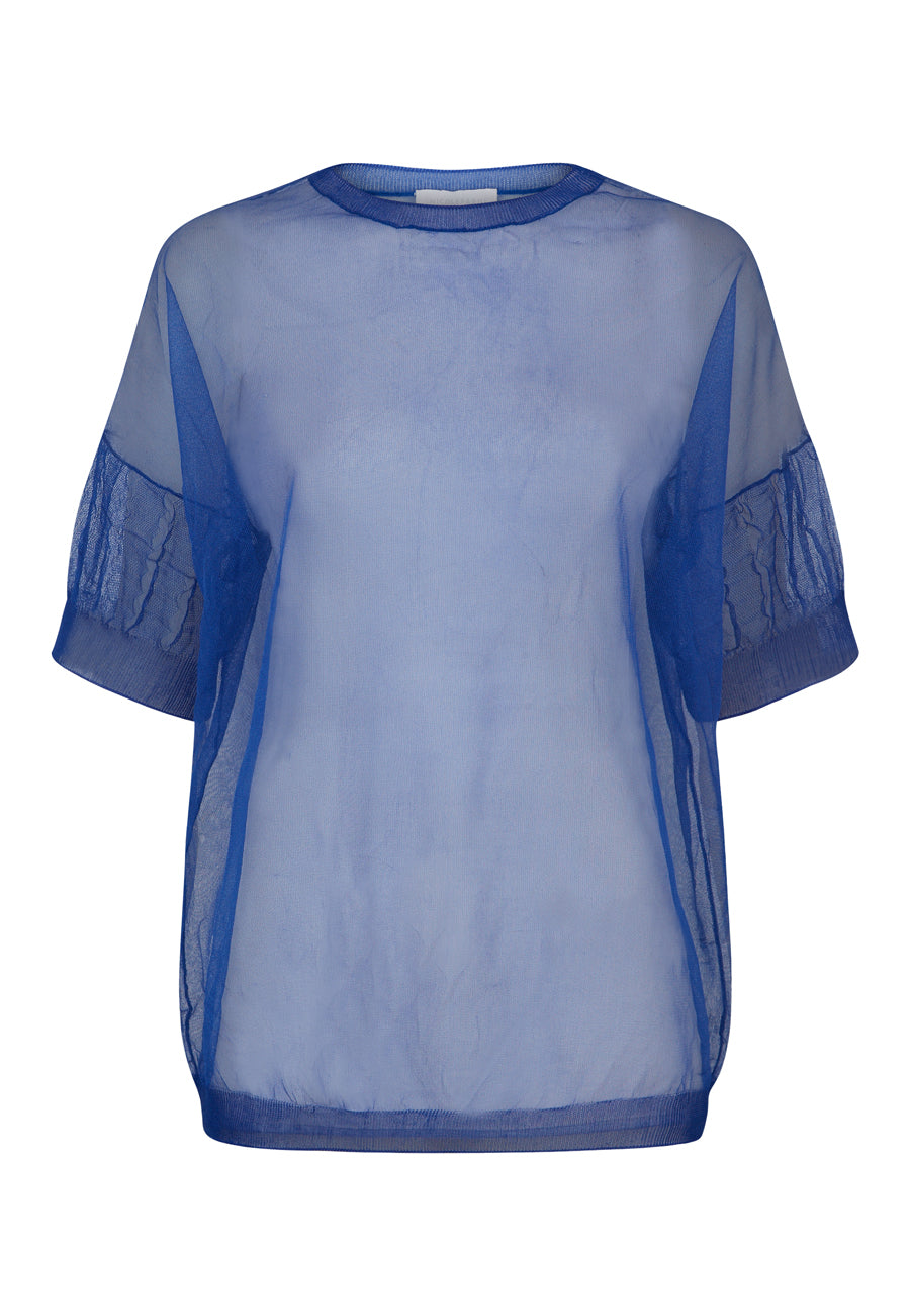 Cobalt Sheer Knitted T-shirt