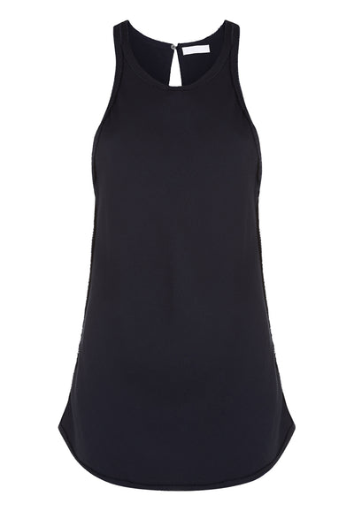 Ink Techno Crepe Raw Edge Vest