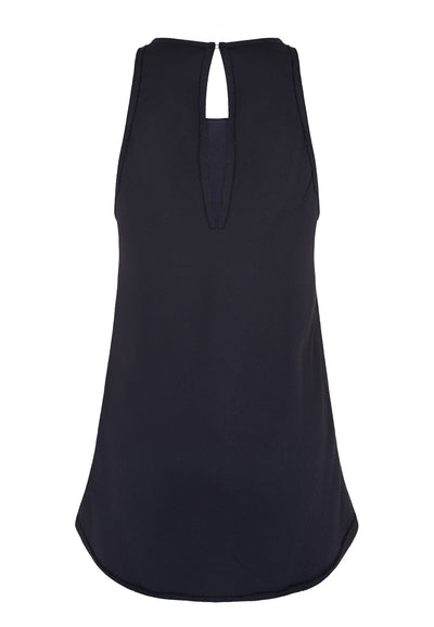 Ink Techno Crepe Raw Edge Vest