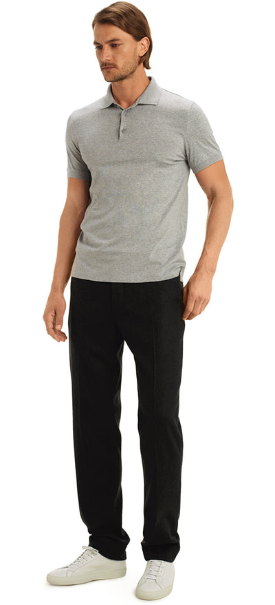 MEVILLE GREY MARL POLO