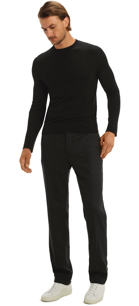 TELL BLACK MERINO CREW