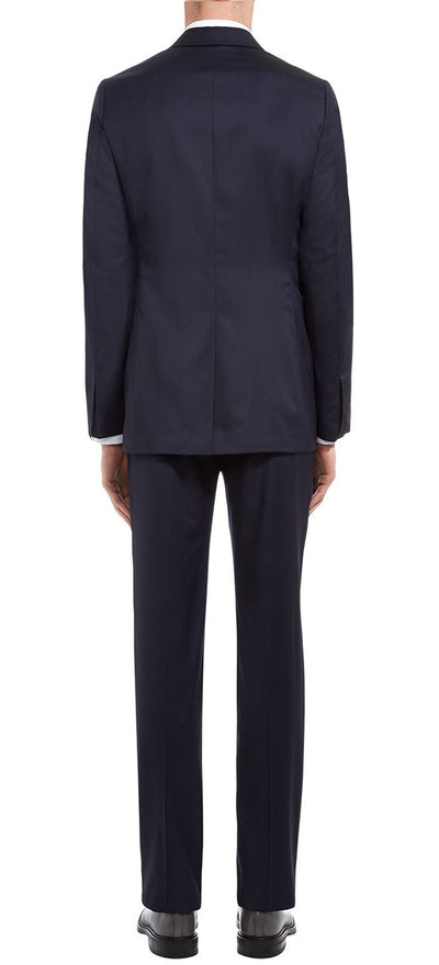 WOOL FLAT FRONT TUXEDO TROUSER