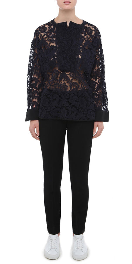 VINCI NAVY PLAQUET BLOUSE