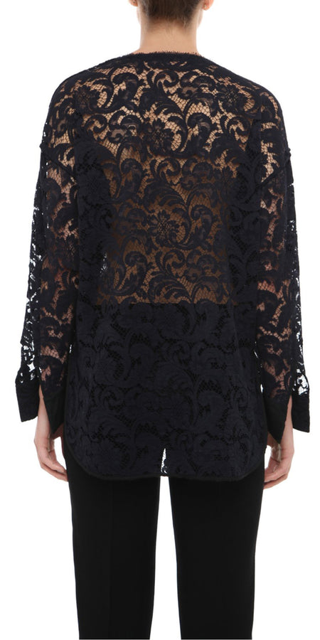 VINCI NAVY PLAQUET BLOUSE